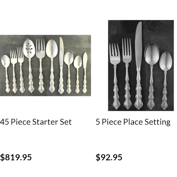 58pcs!ONEIDA Mozart stainless steel high quality extended luxury flatware set - Picture 4 of 17